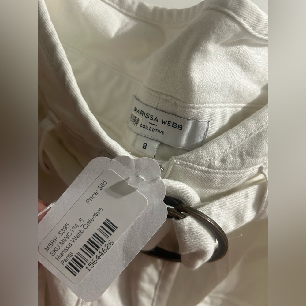 Marissa Webb White Trousers with Belt Detail - Picture 6 of 6